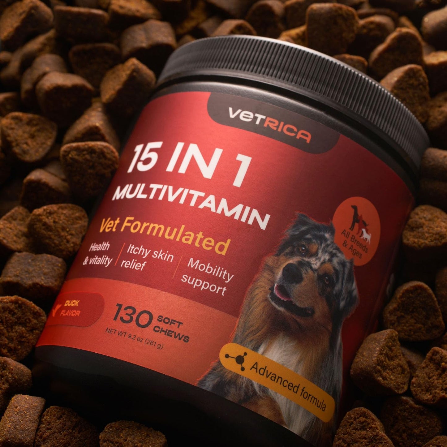 15-in-1 Dog Vitamins & Joint Supplement with Chondroitin for Hip & Joint Health, Immune System Support, Coat, and Mobility