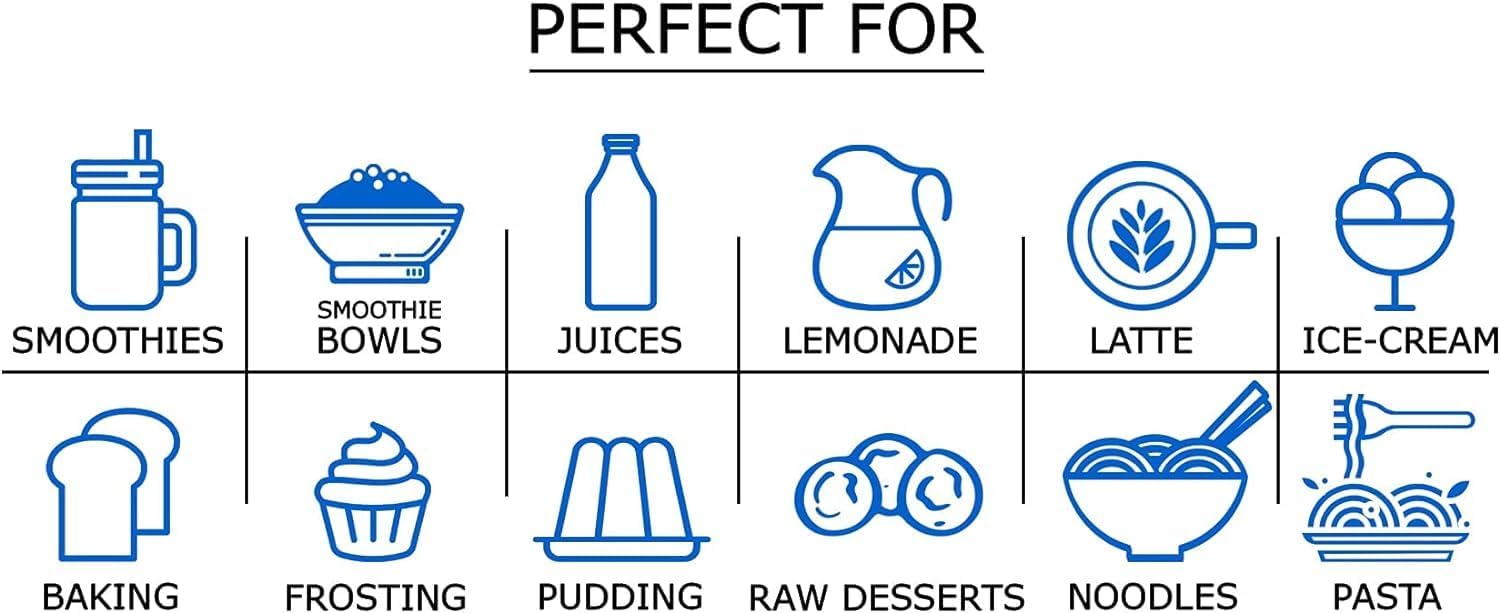 1.5 lb Raw Blue-Green Algae Extract Powder - Organic, Vegan, Non-Irradiated, Rich in Phycocyanin - Perfect for Smoothies, Juices, Shakes, Drinks, and Coloring