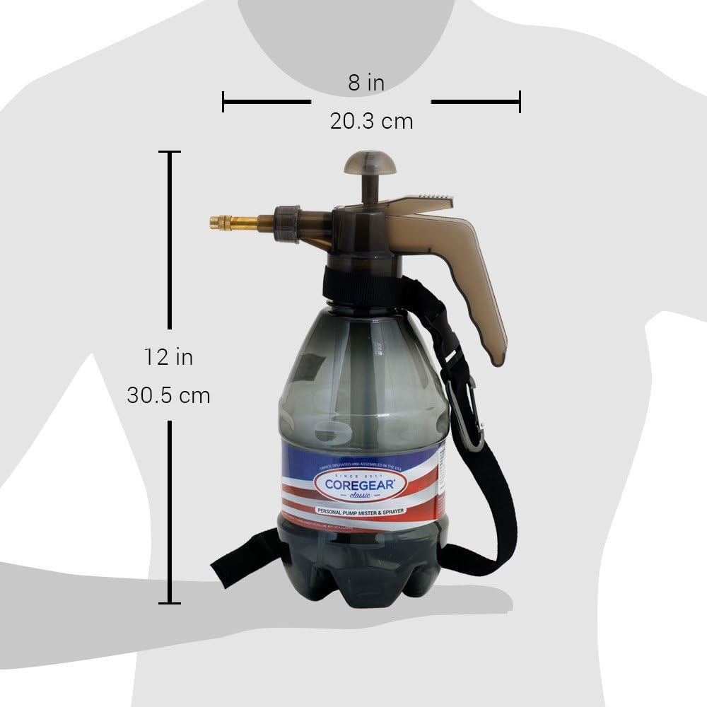 1.5 Liter Personal Water Mister Pump Spray Bottle by COREGEAR - Classic USA Misters
