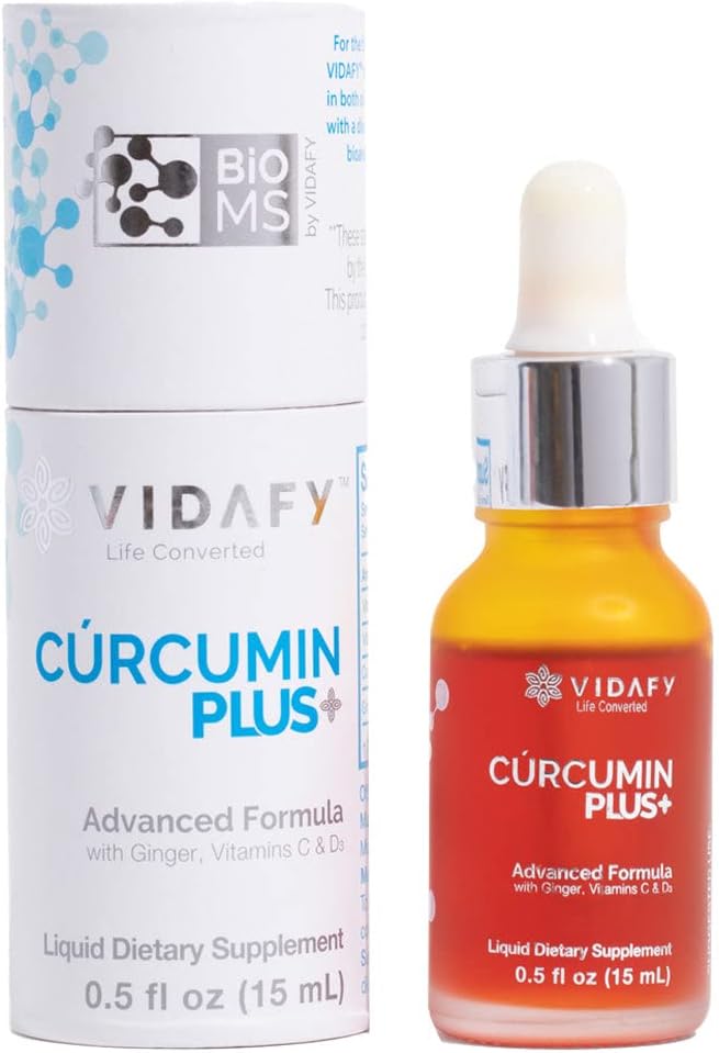 15 ml Liquid Drops Turmeric Curcumin Supplement by Vidafy - Enhanced Absorption Formula