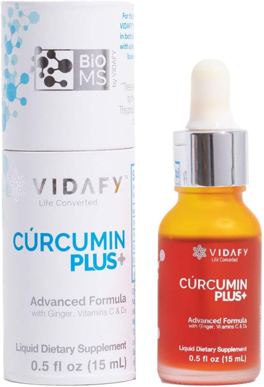 15 ml Liquid Drops Turmeric Curcumin Supplement by Vidafy - Enhanced Absorption Formula