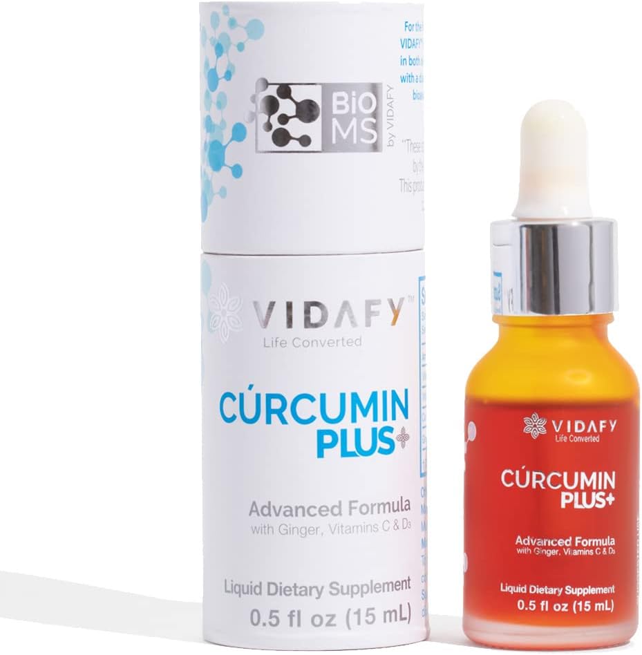 15 ml Liquid Drops Turmeric Curcumin Supplement by Vidafy - Enhanced Absorption Formula