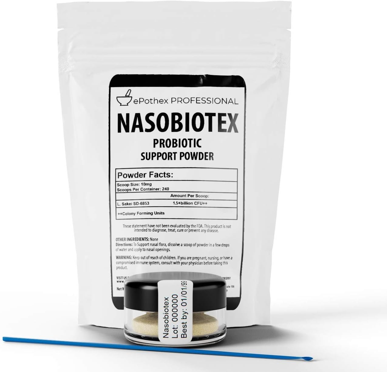 150 Billion+ CFU/gm Nasobiotex Pure L. Sakei Probiotic Powder for Gut Health and Immunity Boost