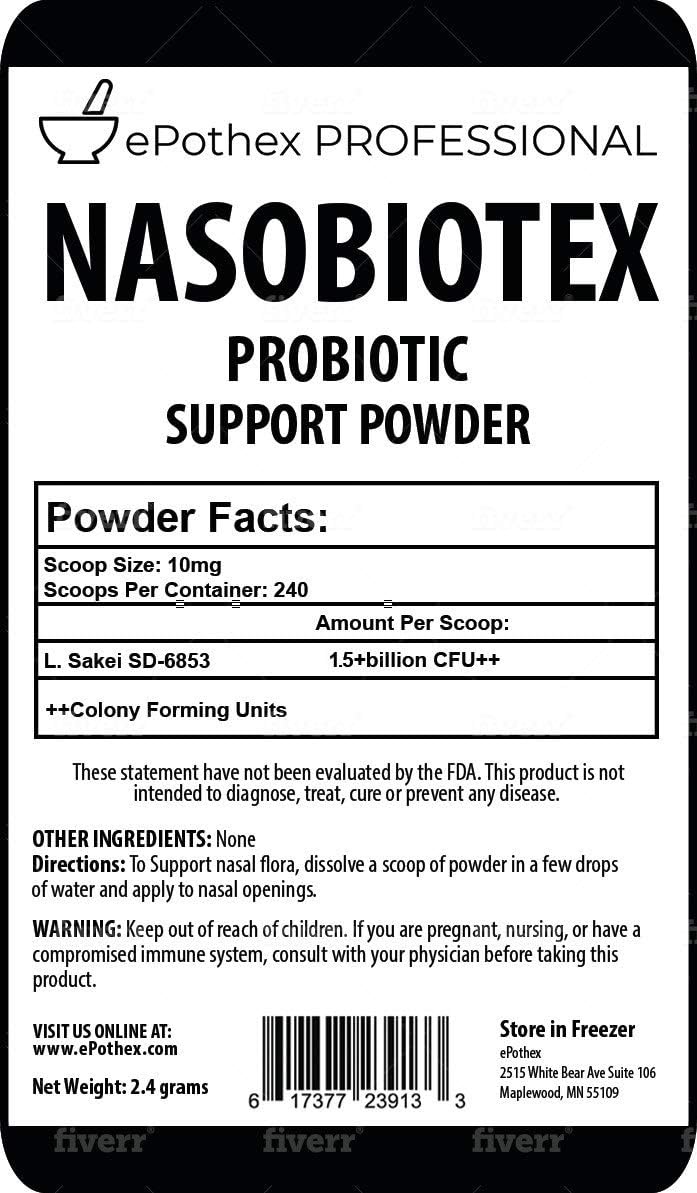 150 Billion+ CFU/gm Nasobiotex Pure L. Sakei Probiotic Powder for Gut Health and Immunity Boost