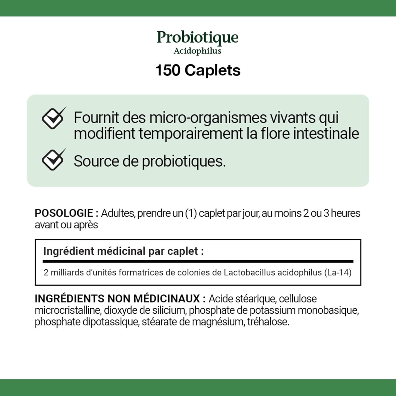 150 Caplets of Nature's Bounty Acidophilus Probiotic with 2 Billion Live Cultures