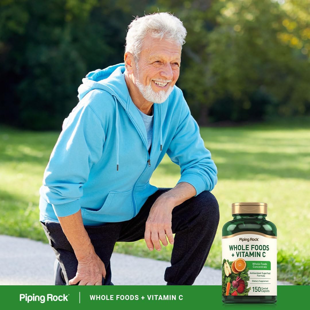 150 Caplets of Piping Rock Whole Foods Vitamin C Superfood Blend - Vegetarian, Non-GMO, Gluten Free
