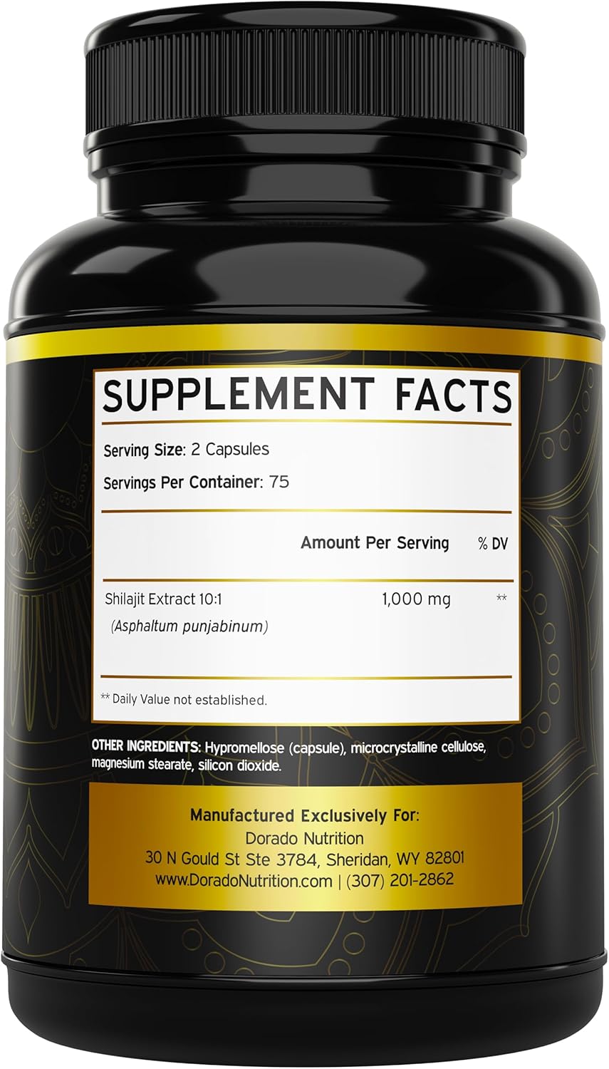 150 Capsules Dorado Nutrition Pure Himalayan Shilajit with 85+ Trace Minerals - 1000mg Extract - Shilajit Capsules for Immune Support with Fulvic Acid - Made in USA for Men & Women