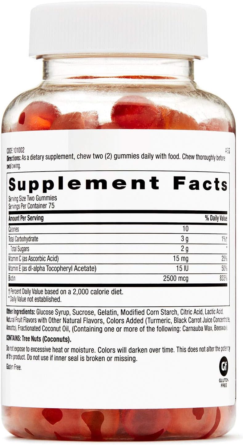 150 GNC Women's Tropical Fruit Hair, Skin & Nails Gummies with Biotin for Healthy Hair & Nails