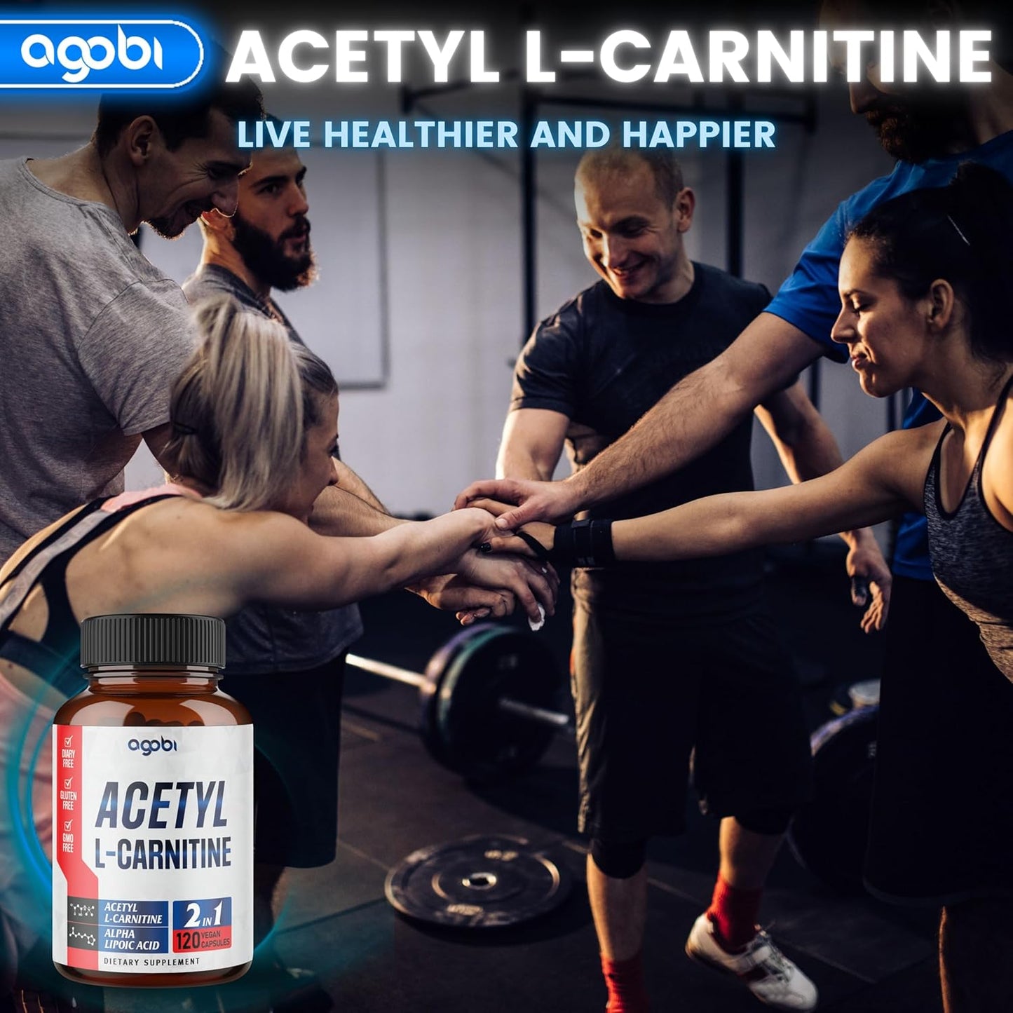 1500mg Acetyl L-Carnitine & Alpha Lipoic Acid Complex - Brain Health Supplement - 120 Vegan Capsules - Gluten-Free, Non-GMO - 2 Month Supply