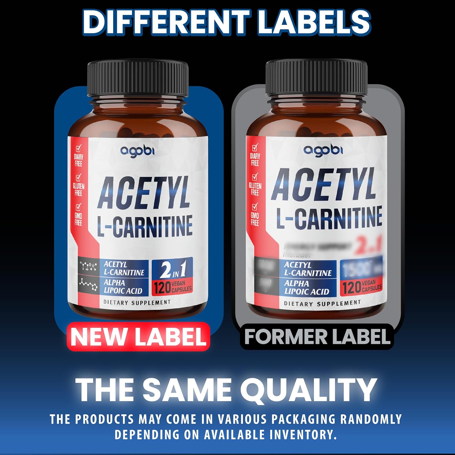 1500mg Acetyl L-Carnitine & Alpha Lipoic Acid Complex - Brain Health Supplement - 120 Vegan Capsules - Gluten-Free, Non-GMO - 2 Month Supply