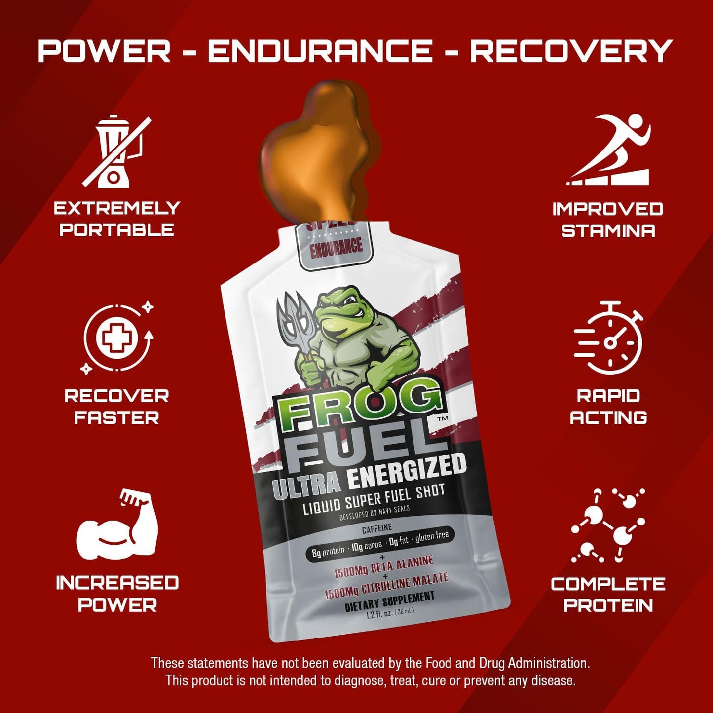 1500mg Beta Alanine Pre Workout Shot & 15g Protein Collagen Bundle - Energized Power for Pre & Post Workout, 1.2 oz Packets, 48 Pack