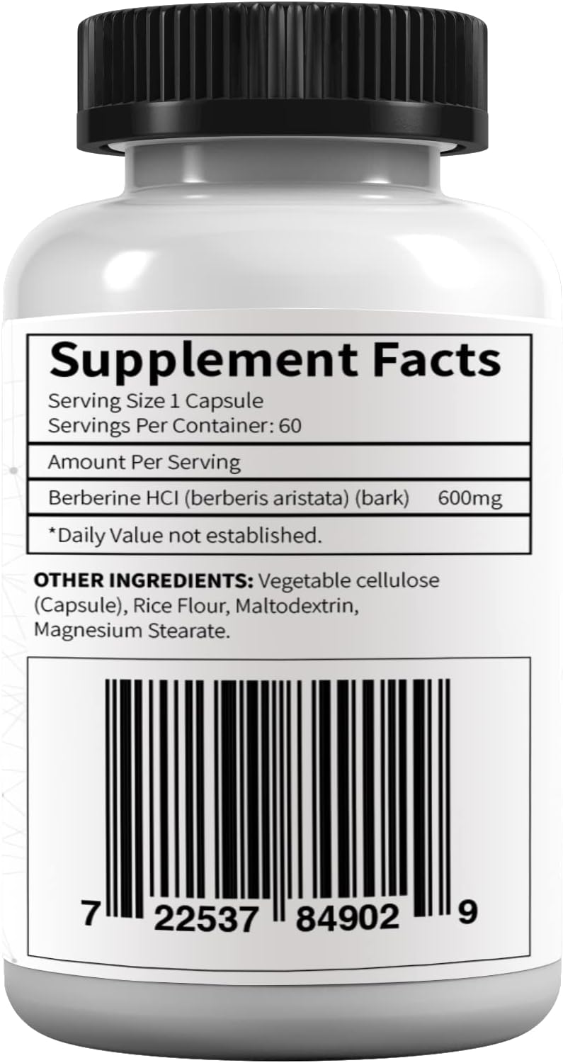 1500mg Clinical Grade Berberine Formula with BerberQuil™ Support - 90 Capsules