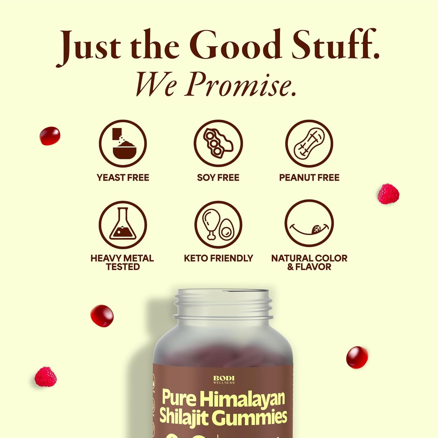 1500mg Pure Himalayan Shilajit Gummies - 180 Vegan & Sugar-Free with 85+ Trace Minerals for Natural Energy - Non-GMO Supplement for Men & Women