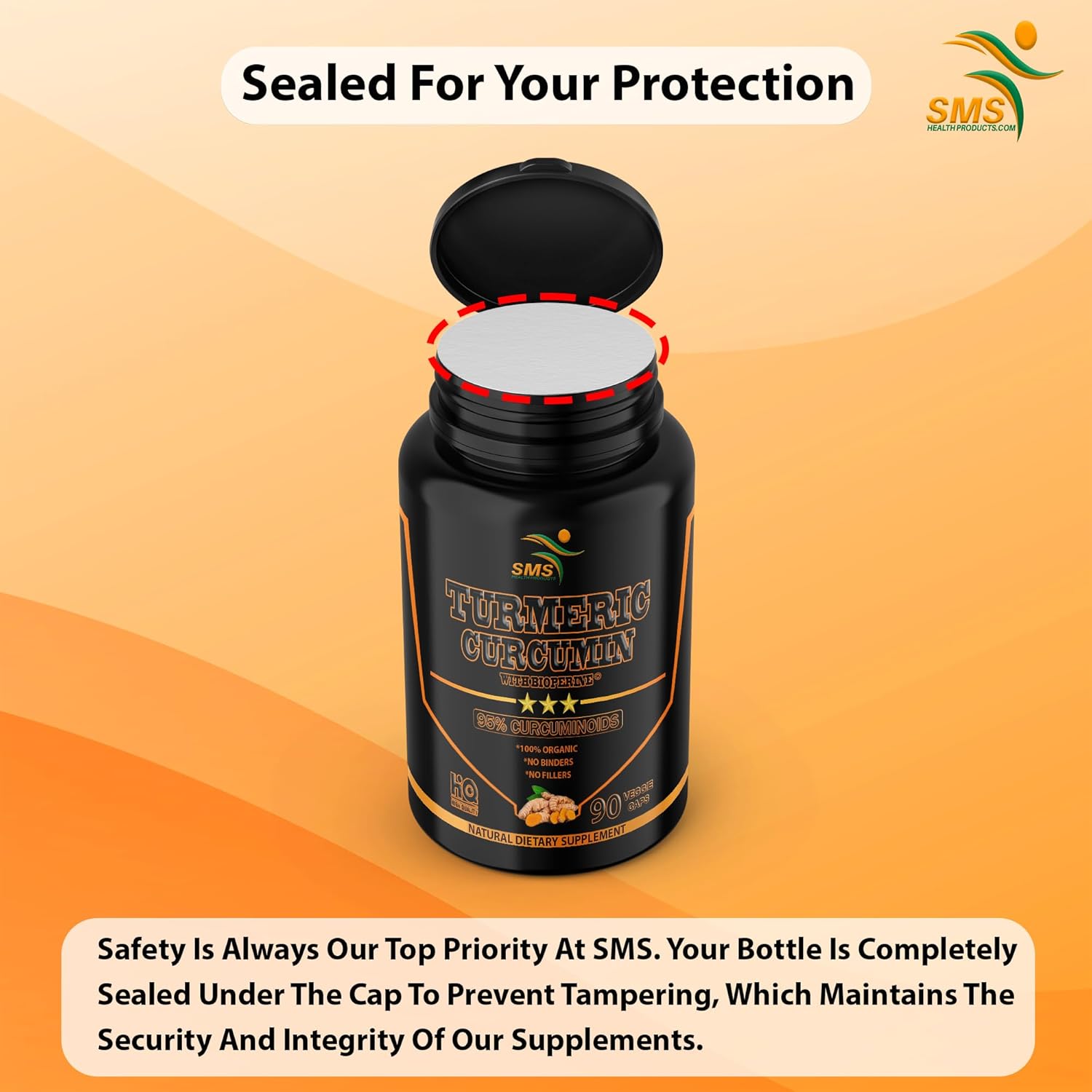 1,500mg Turmeric Curcumin with Black Pepper - 90 Veggie Capsules - 95% Standardized Curcuminoids & Bioperine - Non-GMO, Gluten Free Dietary Supplement