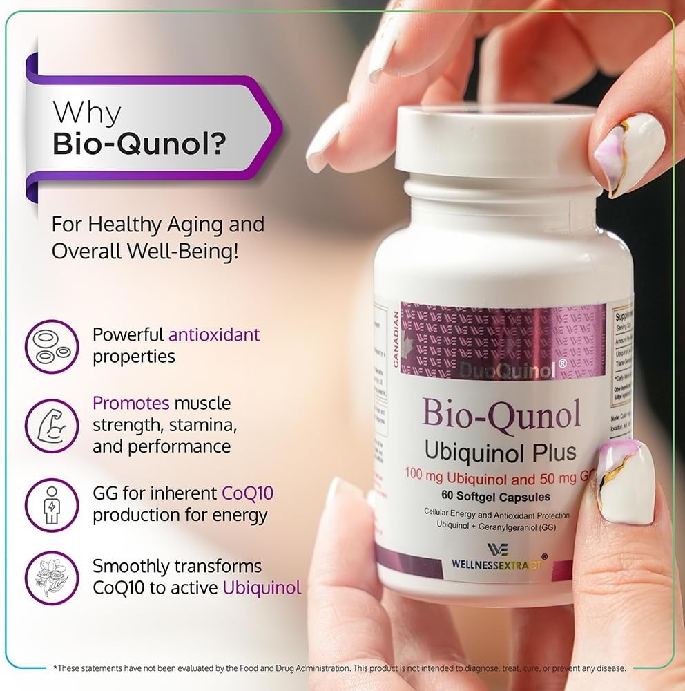 150mg BioQuinol Ubiquinol (CoQ10) Softgels with Geranylgeraniol - Ultimate Antioxidant for Heart Health & Energy Boost - BoostGo Australia