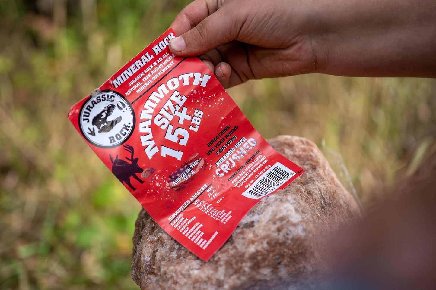 15lb Jurassic Rock Salt Lick for Deer and Wildlife - Mammoth Mineral Supplement