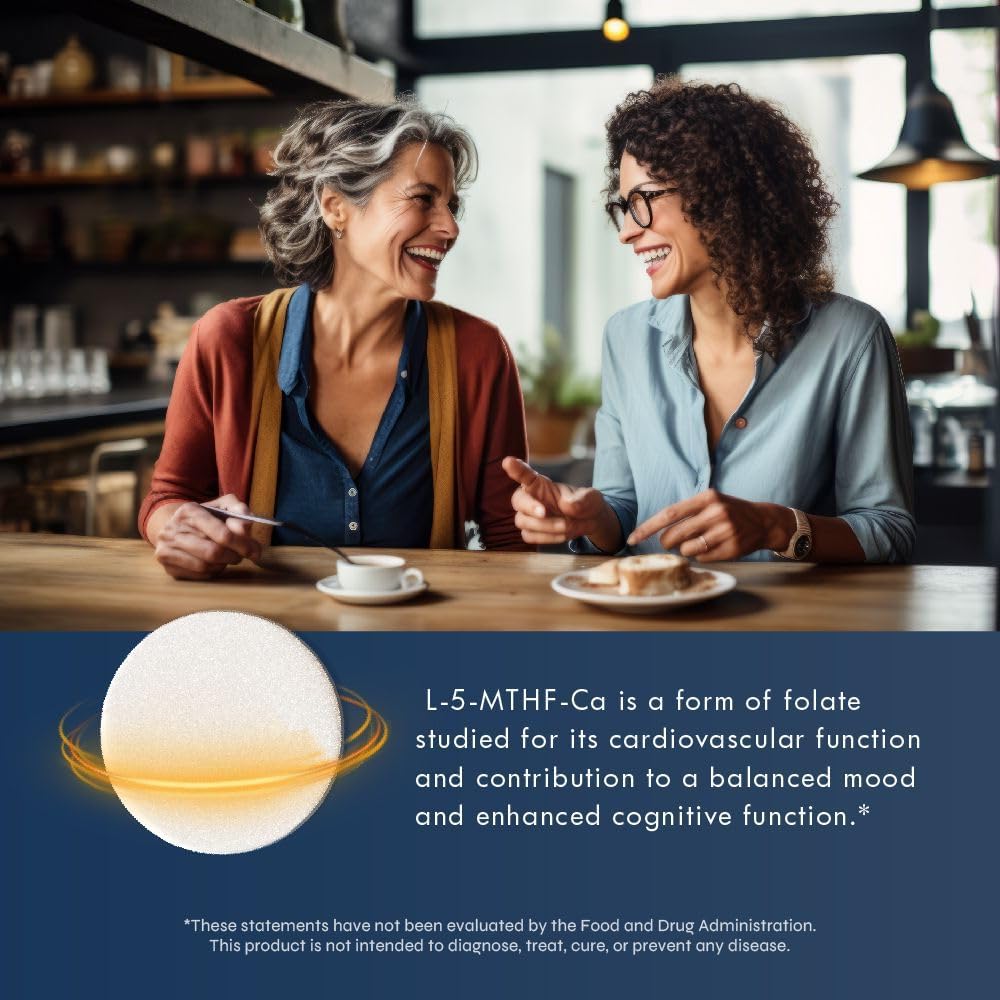 15mg Neurogan L-5-MTHF Methyl Folate Supplement - Vegan & Gluten-Free - USA Made, 90-Day Supply for Cognitive, Cardiovascular & Mood Health