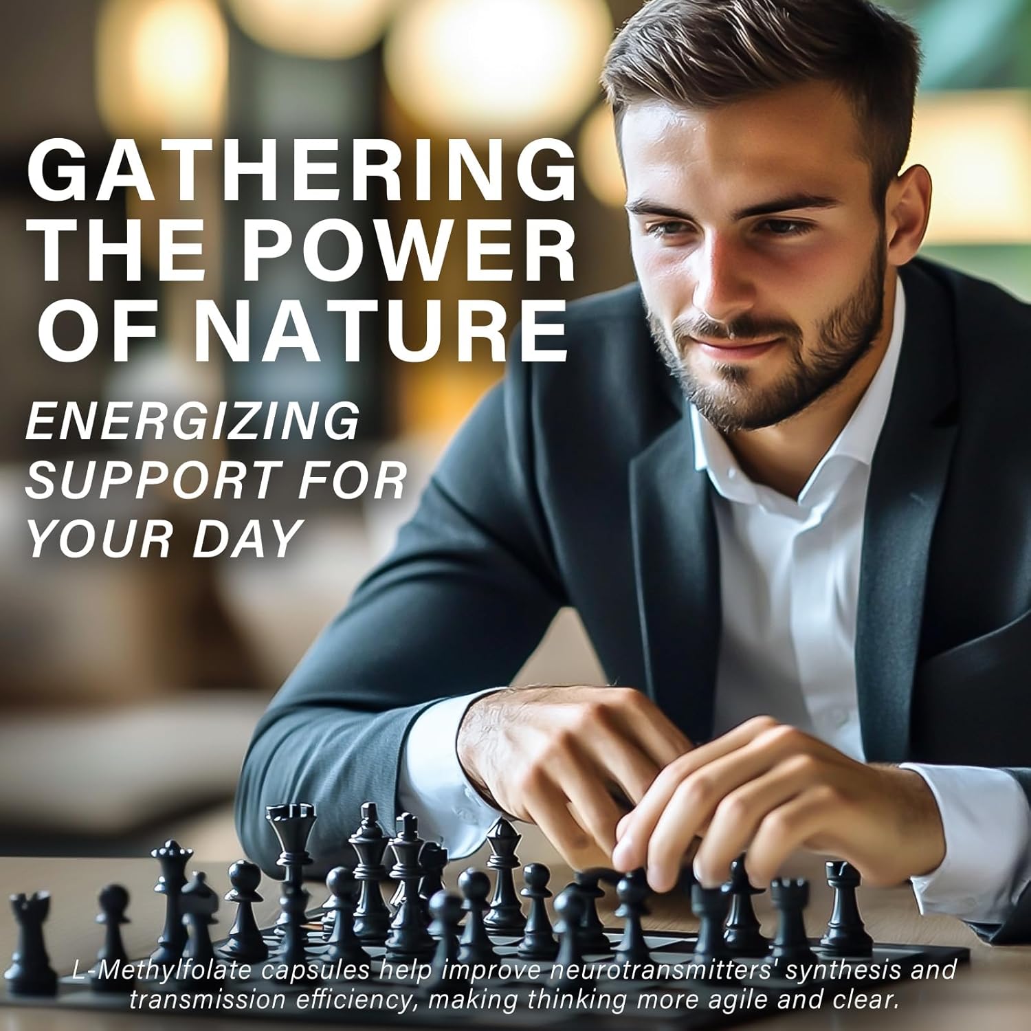 15mg Professional Strength L-Methylfolate Supplement for Mood & Nerve Support - Non-GMO, Gluten-Free Capsules - 120 Count