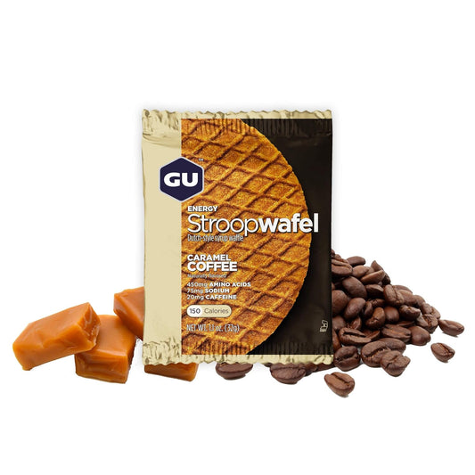 16-Count GU Energy Stroopwafel Caramel Coffee Waffles with Caffeine - Kosher Dairy - On-The-Go Nutrition for Workouts