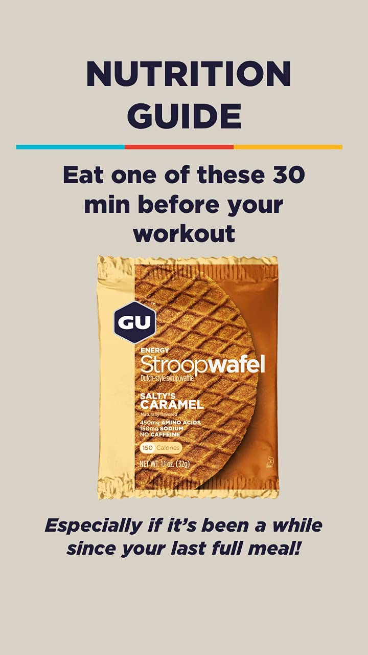 16-Count GU Energy Stroopwafel Caramel Coffee Waffles with Caffeine - Kosher Dairy - On-The-Go Nutrition for Workouts