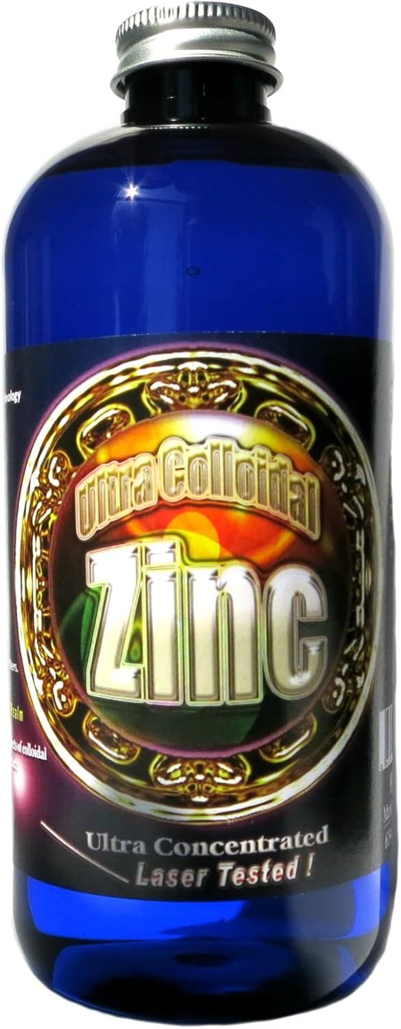 16 Fl Oz Liquid Colloidal Zinc Supplement - High Quality Formula for Immune Support