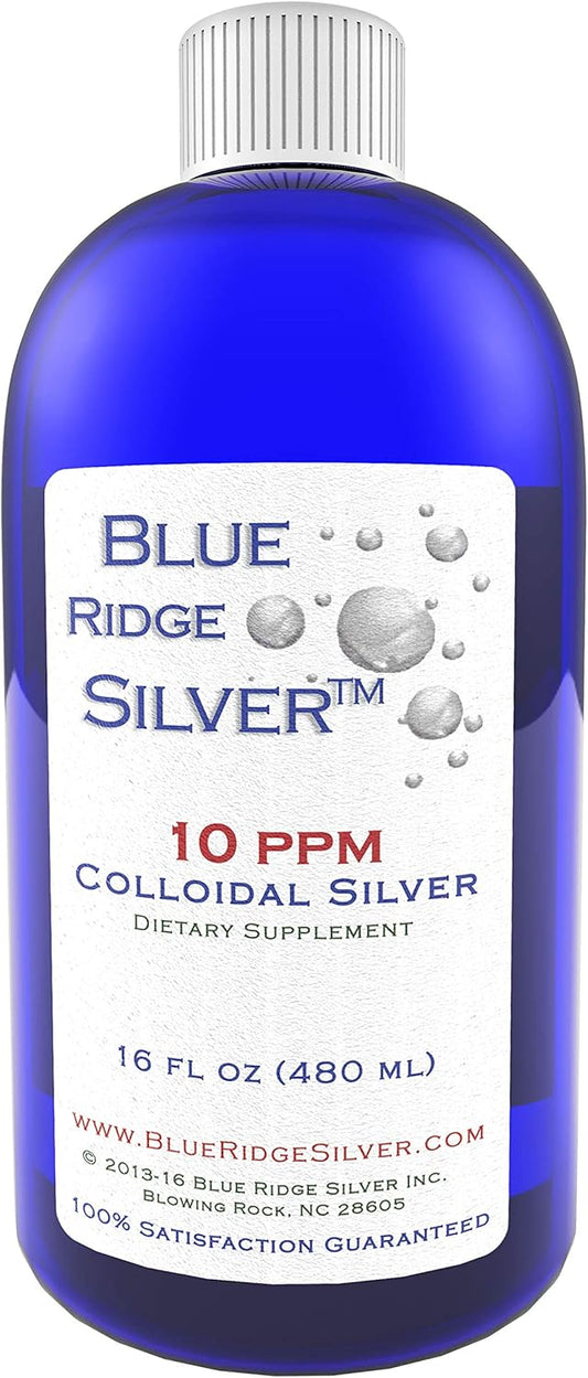 16 oz Blue Ridge Silver Colloidal Silver - 10 ppm Natural Immune Support Health Supplement - BoostGo Australia