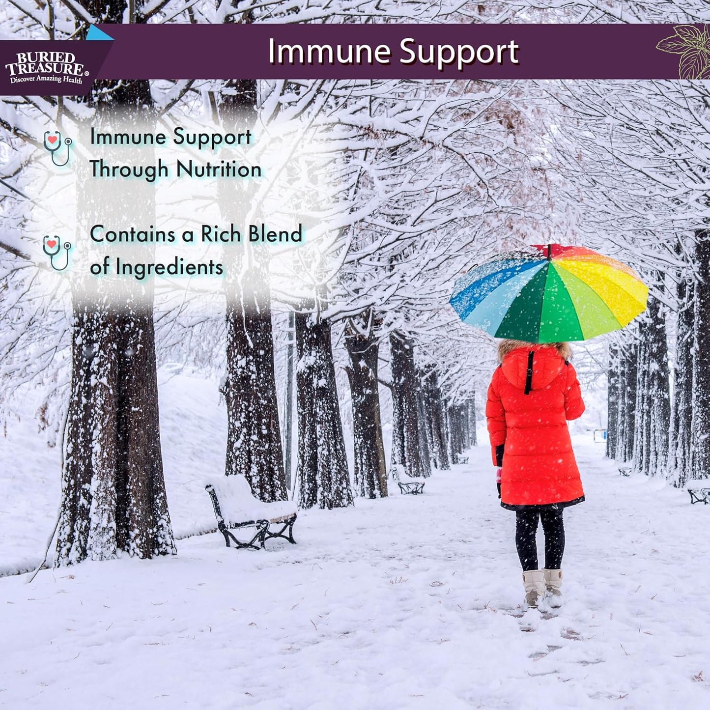 16 oz Buried Treasure ACF Advanced Immune Support with Elderberry, Echinacea, and Herbal Blend - 16 Servings for Immunity Boost