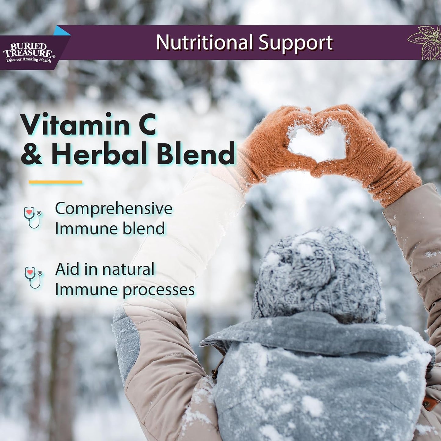 16 oz Buried Treasure ACF Advanced Immune Support with Elderberry, Echinacea, and Herbal Blend - 16 Servings for Immunity Boost
