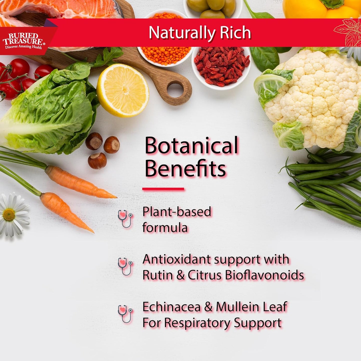 16 oz Buried Treasure ACF Extra Strength Immune Support Liquid Dietary Supplement - Elderberry, Vitamin C, Zinc, Herbal Formula - 16 Servings