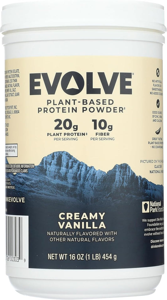 16 OZ EVOLVE Ideal Vanilla Protein Powder - Plant-Based Protein Supplement