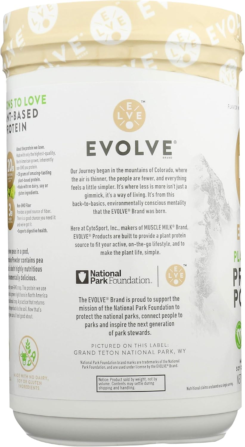 16 OZ EVOLVE Ideal Vanilla Protein Powder - Plant-Based Protein Supplement