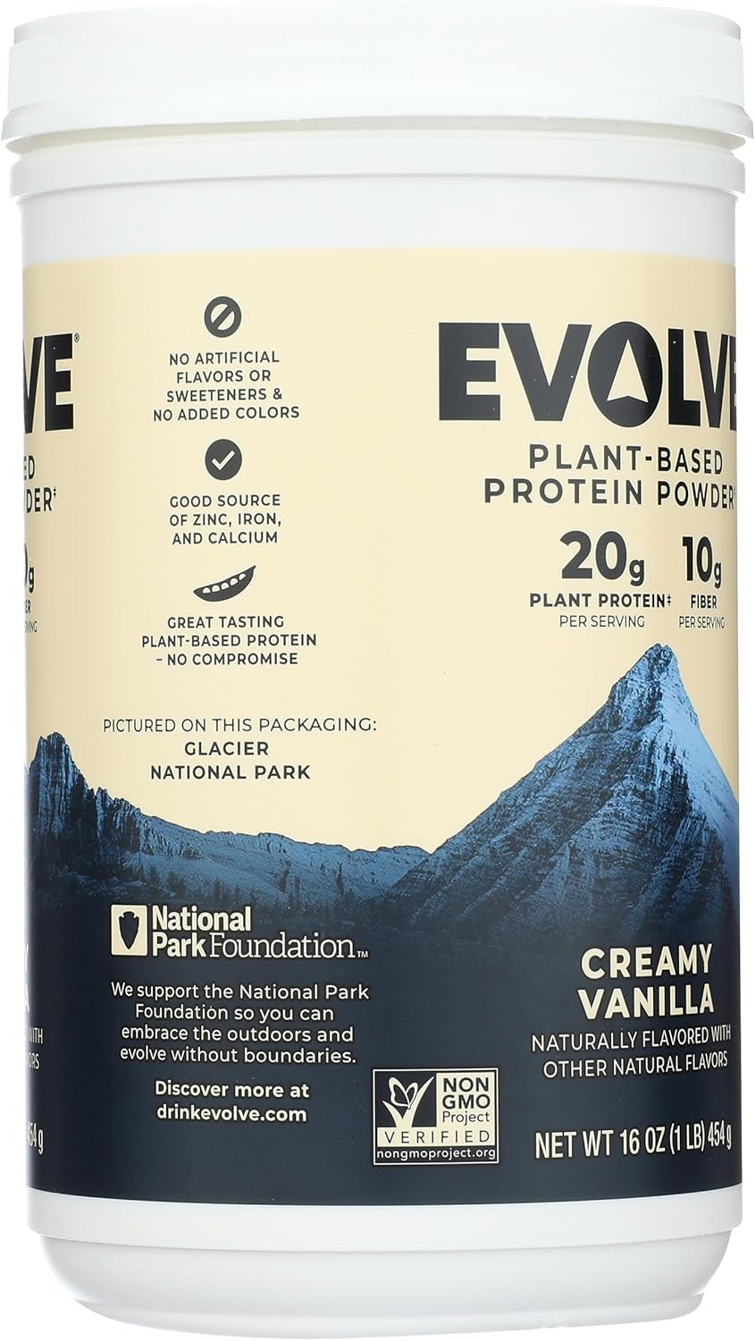 16 OZ EVOLVE Ideal Vanilla Protein Powder - Plant-Based Protein Supplement