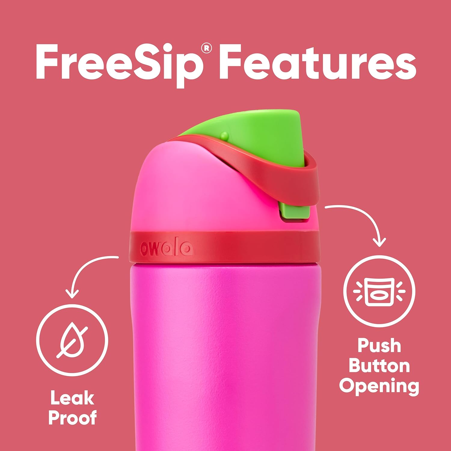 16 oz Insulated Stainless Steel Kids Water Bottle with Straw - BPA-Free, Ideal for Sports, Travel, School - All The Berries