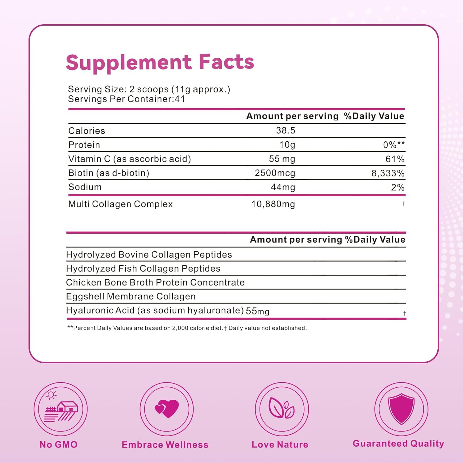16 Oz Mclovefy Multi Collagen Peptides Powder - Type I, II, III, V, X Protein Supplement with Hyaluronic Acid, Vitamin C, Biotin - Unflavored, Easy Mixing for Drinks