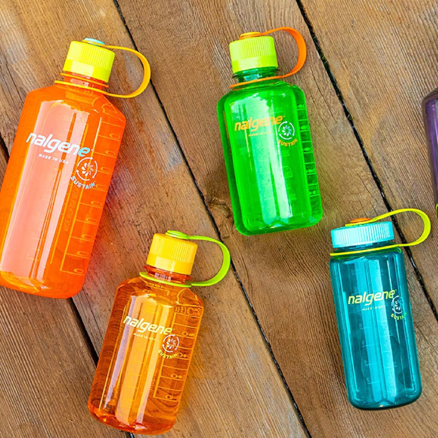 16 OZ Nalgene Sustain Tritan BPA-Free Water Bottle with 50% Recycled Plastic Material and Wide Mouth
