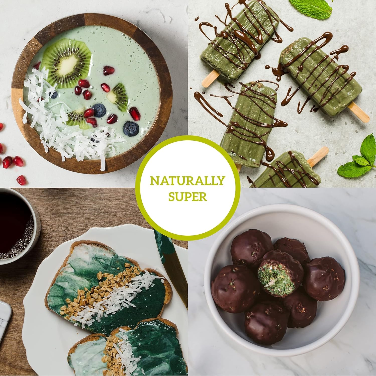 16 oz Organic Spirulina Powder - Vegan Source of Folate, Vitamin B12, Iron, Omega Fatty Acids, Amino Acids, and More