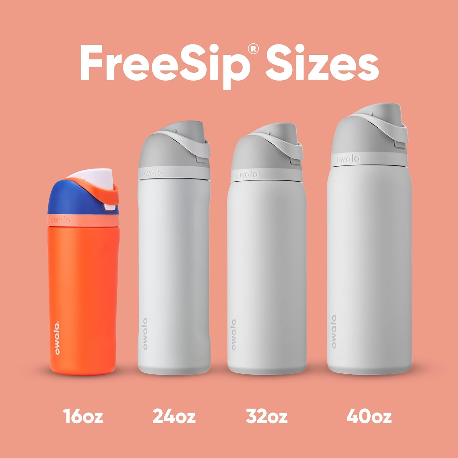 16 oz Owala Kids FreeSip Insulated Stainless Steel Water Bottle with Straw - BPA-Free, Blue Citrus - Ideal for Sports, Travel, School