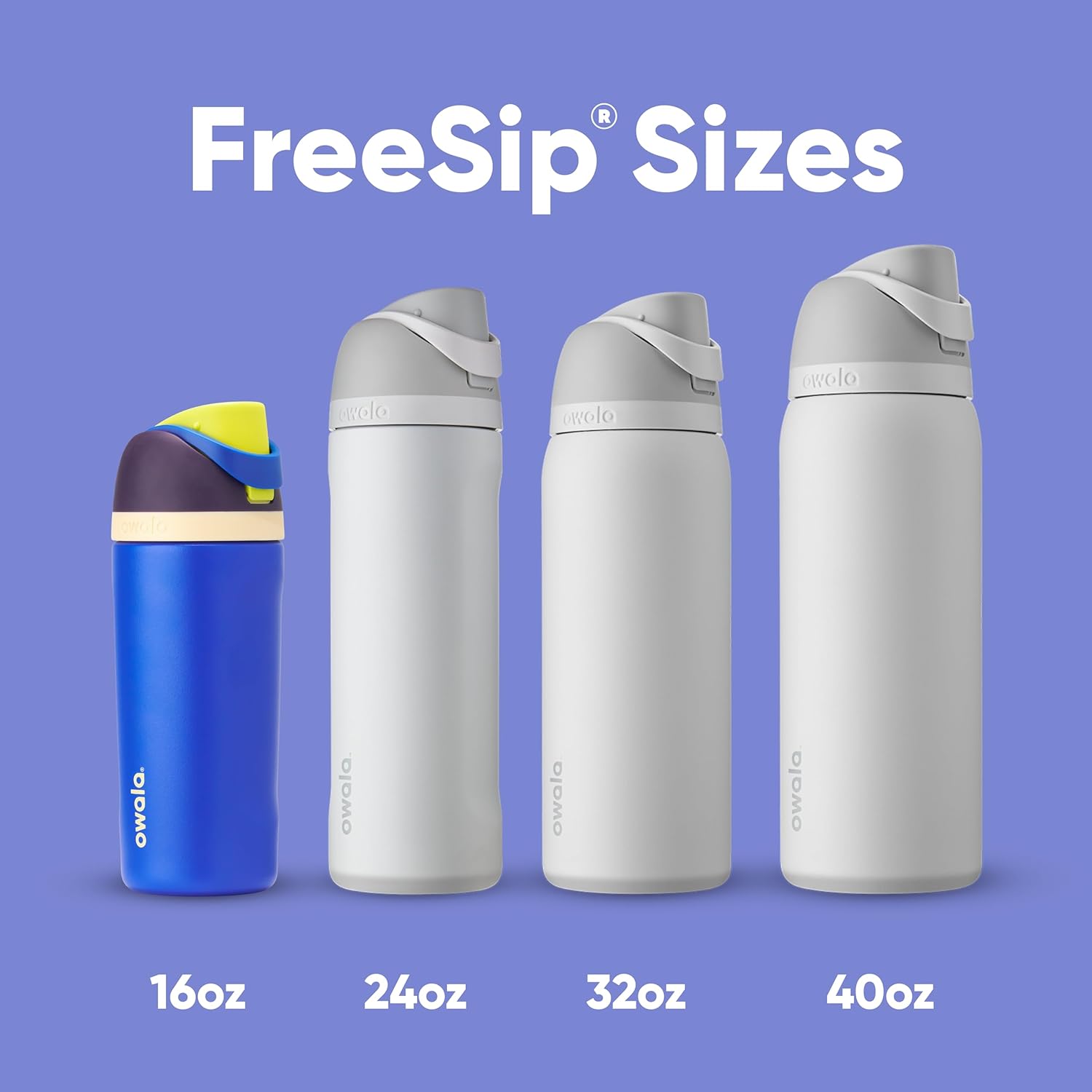16 oz Owala Kids FreeSip Stainless Steel Water Bottle with Straw - BPA-Free Insulated Sports Bottle for Travel and School