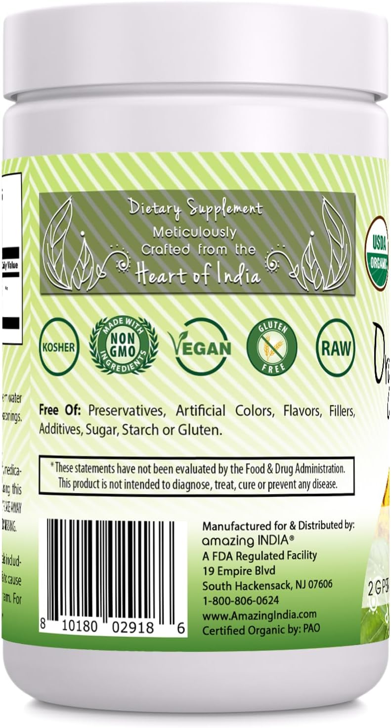 16 Oz USDA Certified Organic Turmeric Powder - Non-GMO, Gluten Free, Made in USA - High Quality Indian Supplement
