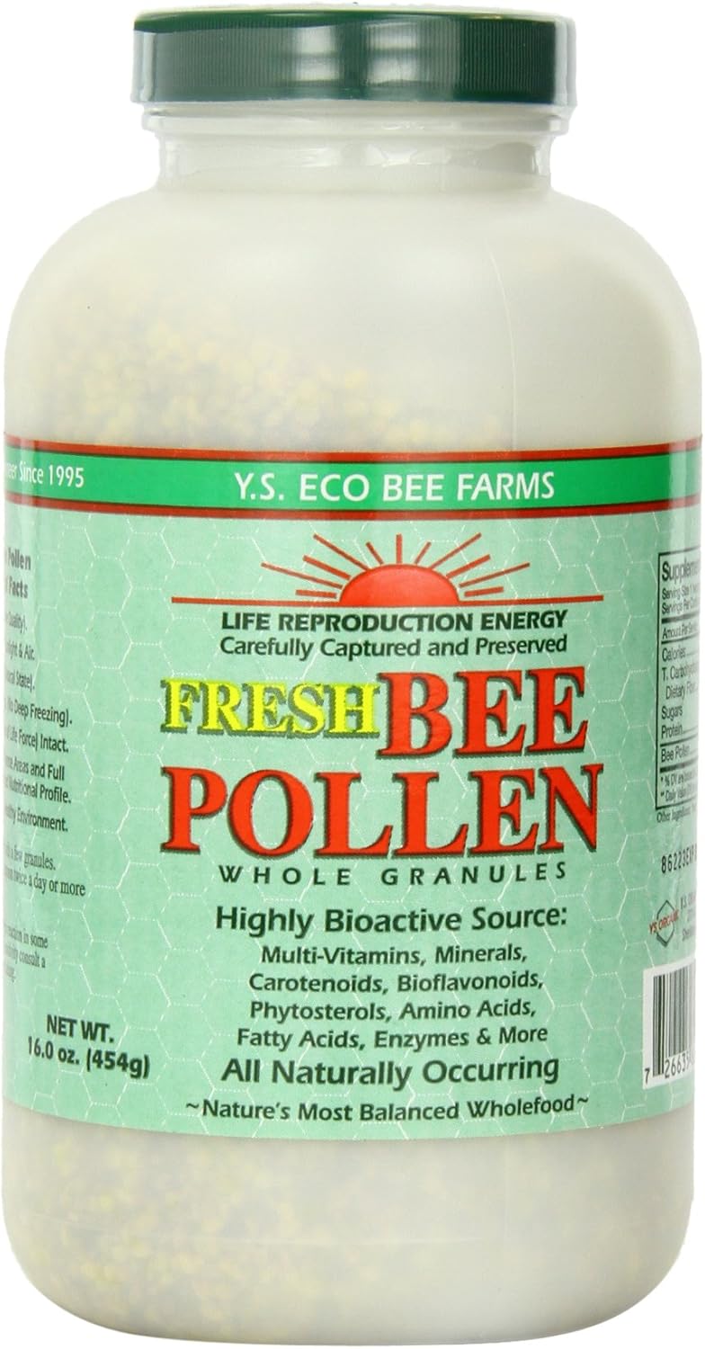16 oz YS Eco Bee Farms Fresh Whole Bee Pollen Granules for Natural Energy Boost - BoostGo Australia
