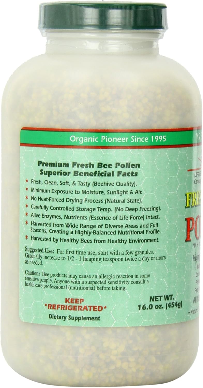 16 oz YS Eco Bee Farms Fresh Whole Bee Pollen Granules for Natural Energy Boost - BoostGo Australia