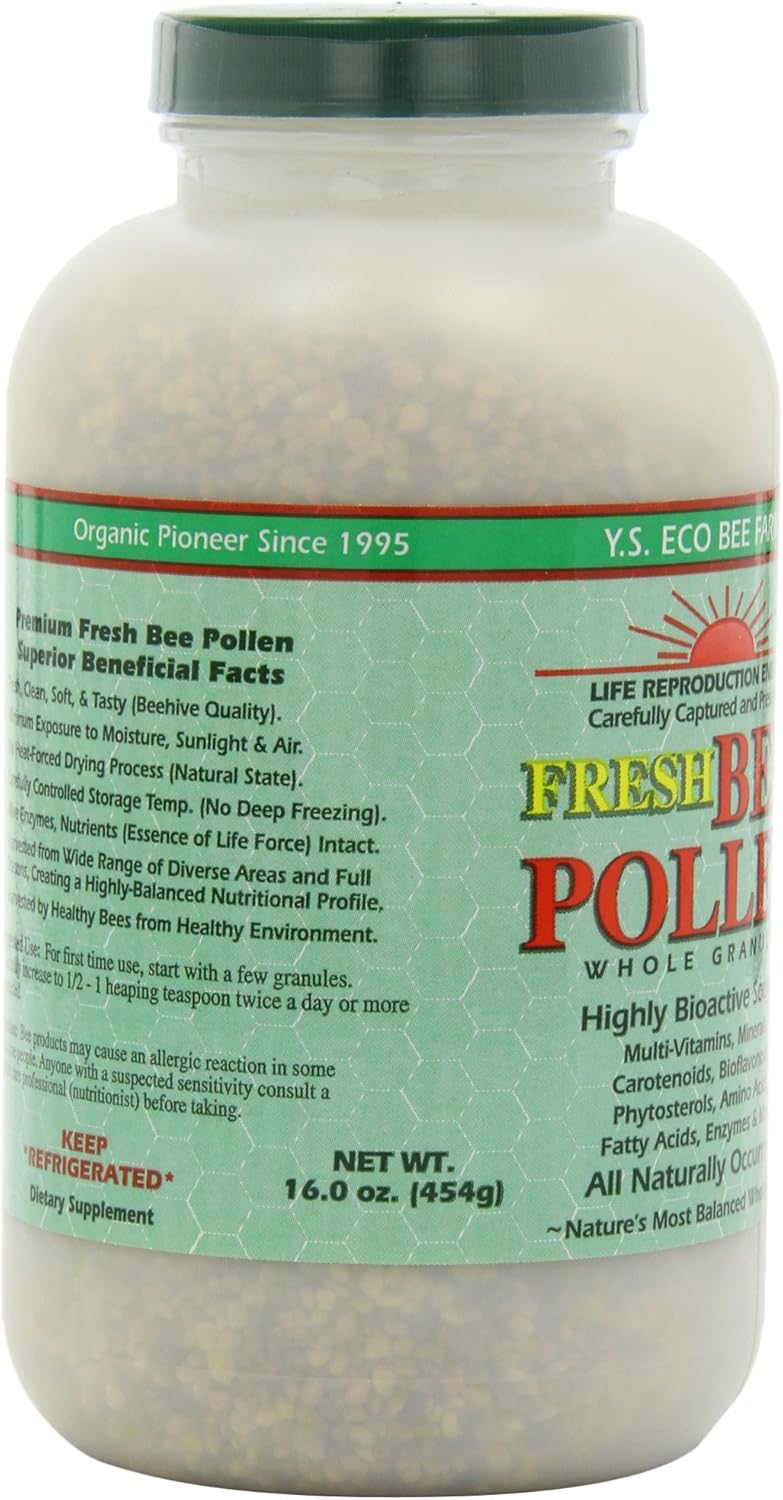 16 oz YS Eco Bee Farms Fresh Whole Bee Pollen Granules for Natural Energy Boost - BoostGo Australia