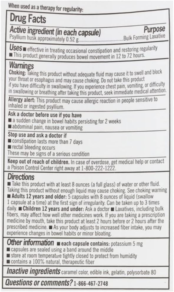 160 Count CVS Health Natural Fiber Capsules for Daily Use