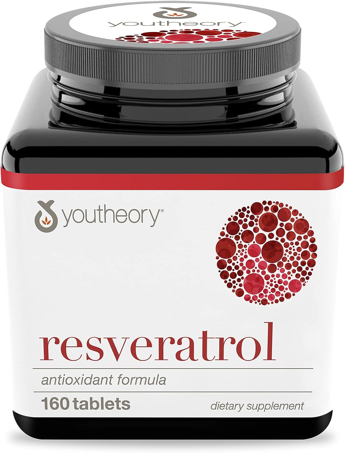 160 Count Youtheory Resveratrol with Acerola Capsules - Antioxidant Supplement (1 Bottle)