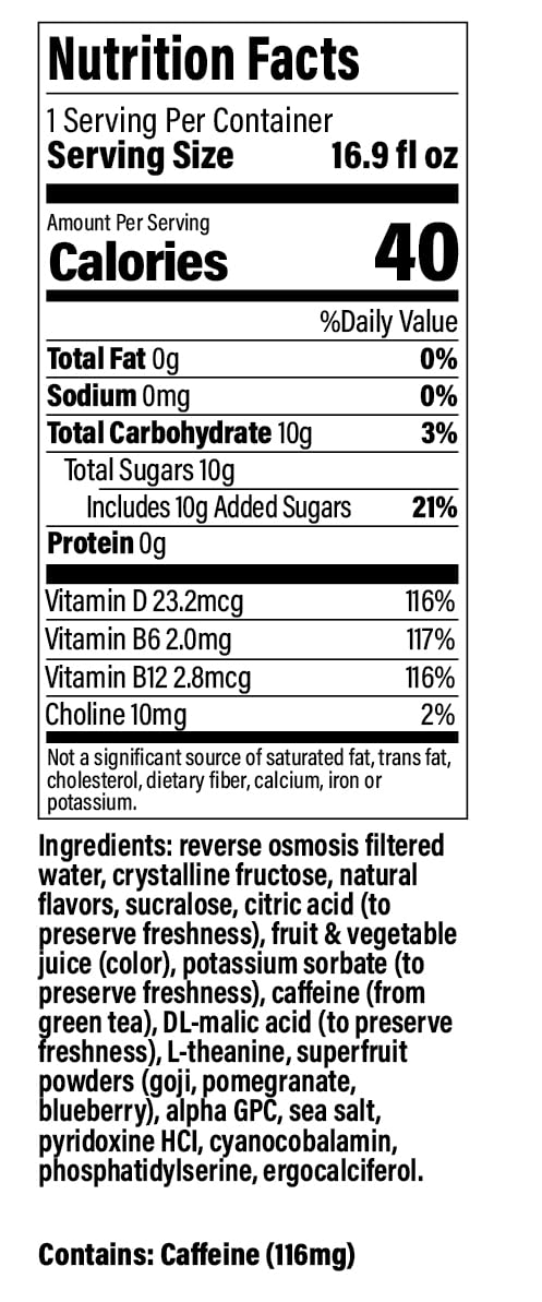 16.9 fl oz Neuro Sonic Energy Super Fruit Infusion with Refreshing Boost