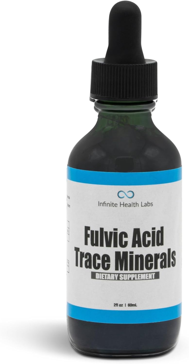 169 Servings of Infinite Health Labs Fulvic Acid Trace Minerals Supplement for Bioavailable Humic Acid Multimineral Electrolyte Support
