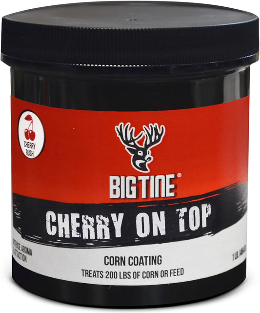 16oz Big Tine Cherry On Top Deer Corn Coating - Delicious Flavor for Deer Attractant
