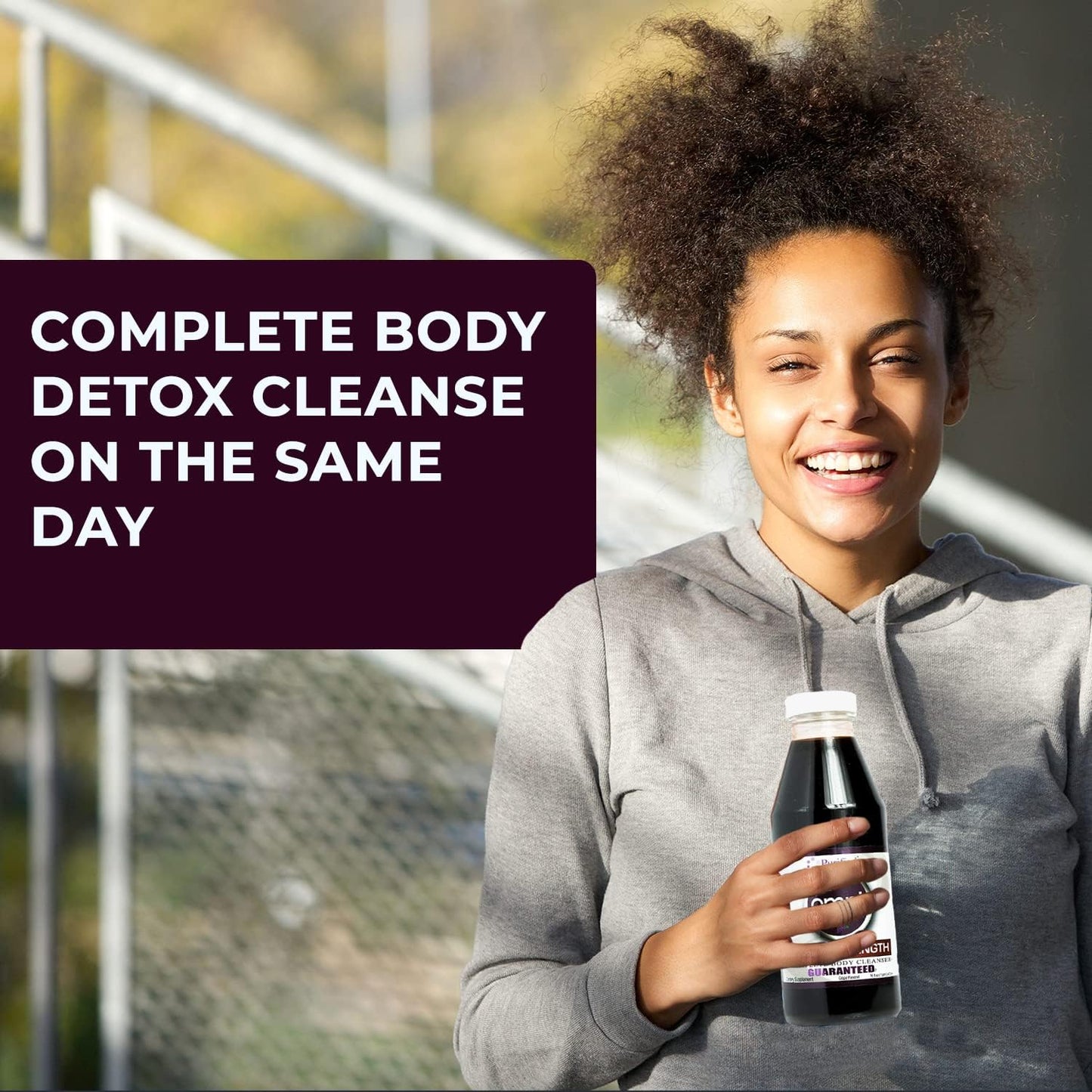 16oz Grape Flavor Detox Drink - Fast One Hour Cleanse - Herbal Detox Cleanse to Flush Toxins - Full Body Cleanse Drink by Wellgenix Omni