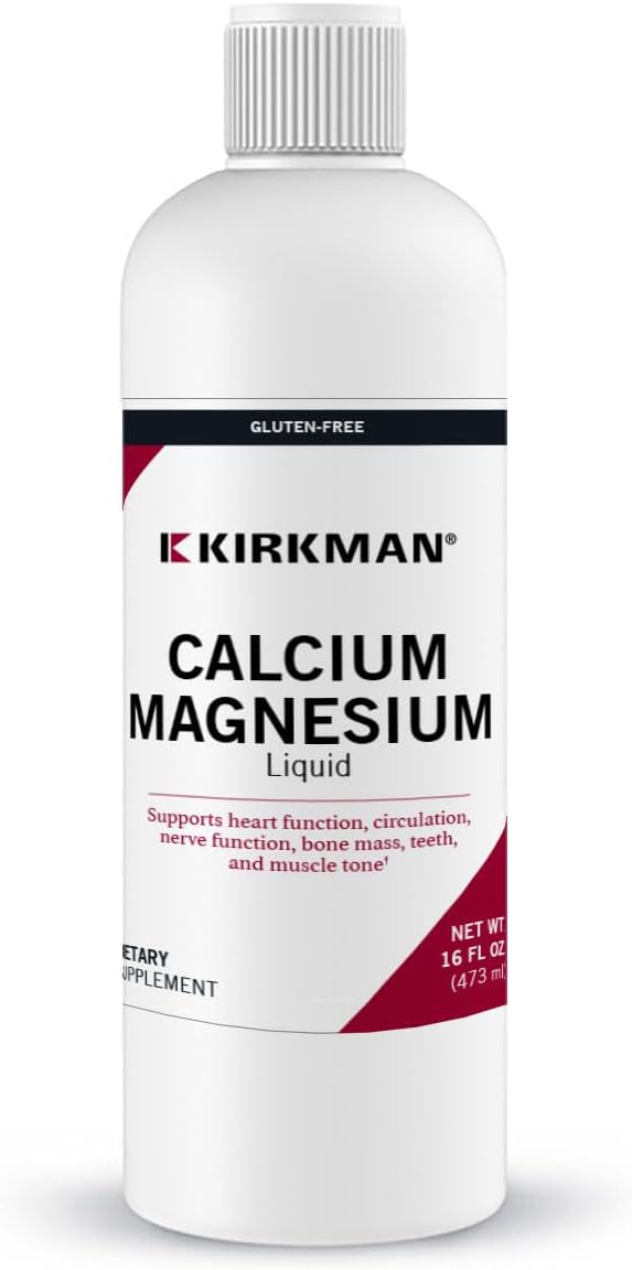 16oz Kirkman Liquid Calcium Magnesium Supplement - High Absorption Formula