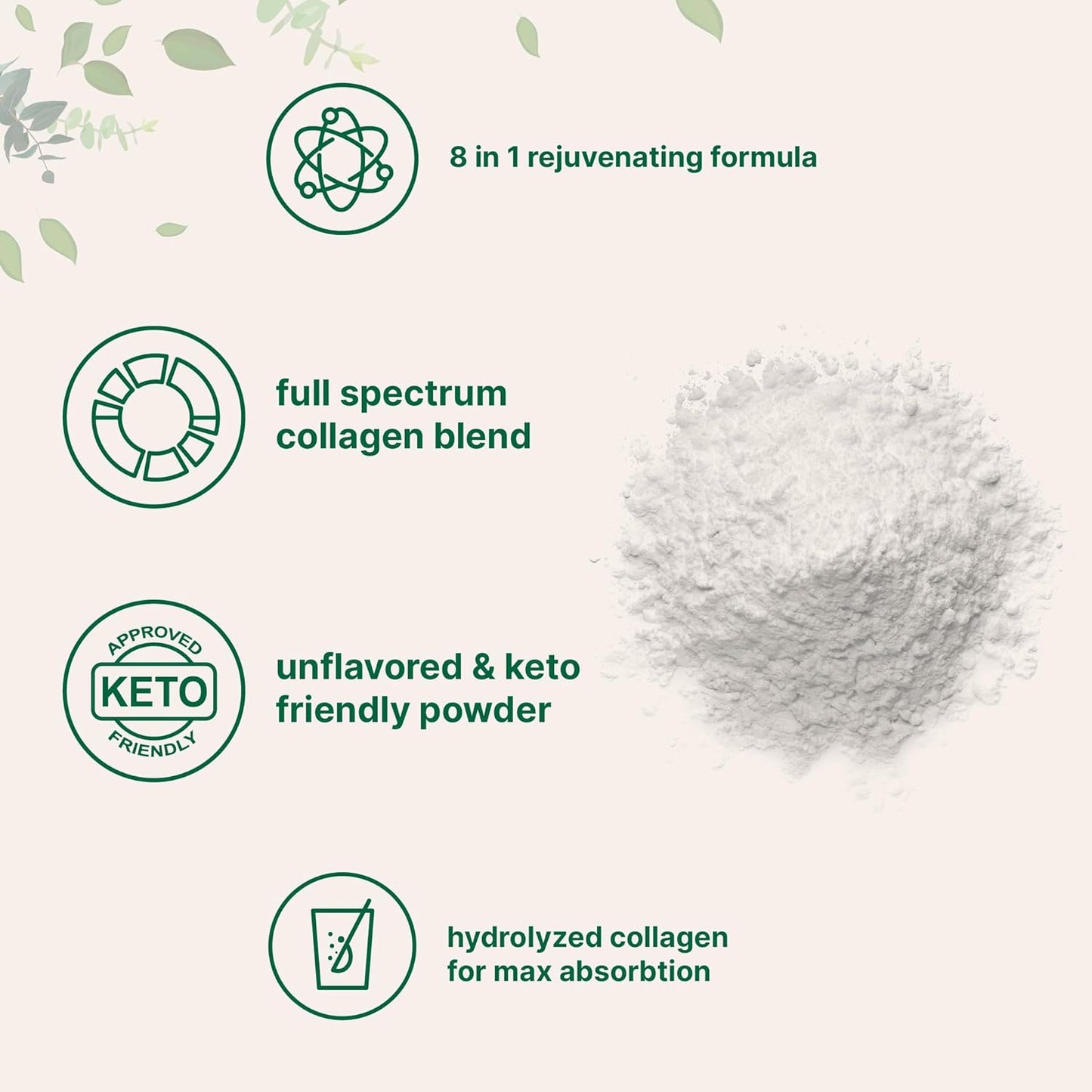 16oz Multi Collagen Protein Powder & 400mg Magnesium Oxide Bundle Pack | Grass-Fed Peptides | Max Concentration Formula